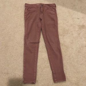 NEW American Eagle Mauve Sateen Jeggings